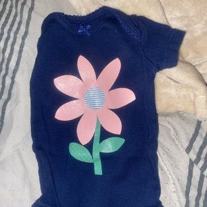 10 for $10 - Carters Navy Blue Flower onesie
